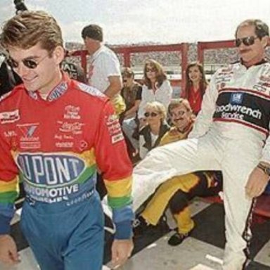 Jeff Gordon and Dale Sr.