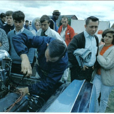 Crowd around Gary Dyer and the Mr. Norm 1965 AFX