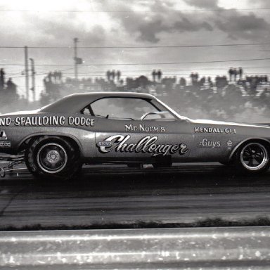 Gary Dyer in the Mr. Norm Challenger funny car