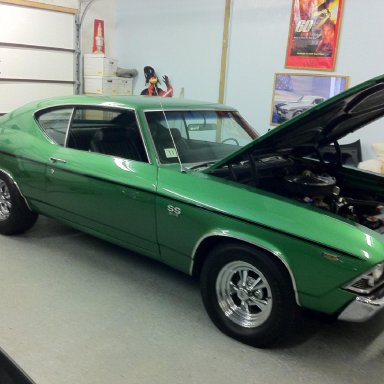 1969 green 69 ss chevelle