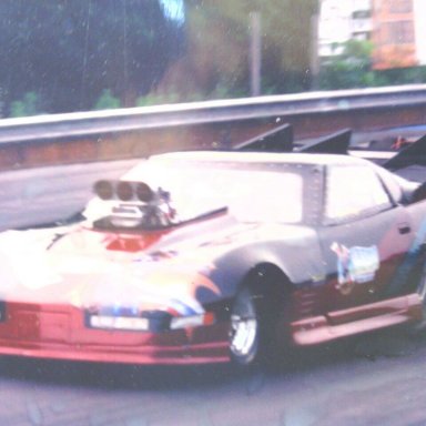 Corvette on Track- After Burn-out