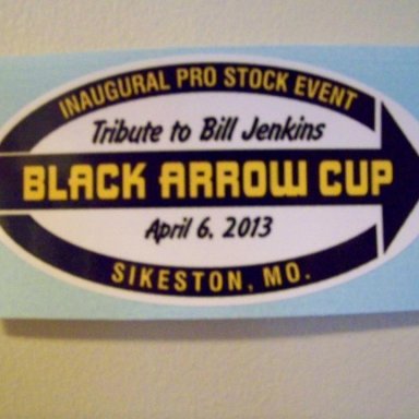 APRIL 2013 BLACK ARROW CUP DECAL