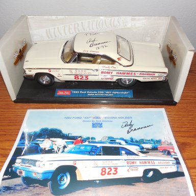 Dick Brannan signed 1963 Ford Galaxie World Record Breaker