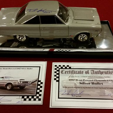 Ted Spehar signed "Silver Bullet" 67 GTX