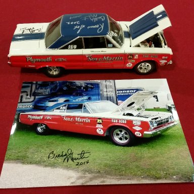 Ronnie Sox and Buddy Martin signed 67 GTX