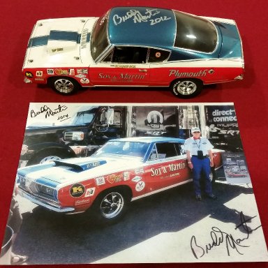 Buddy Martin signed 69 Cuda