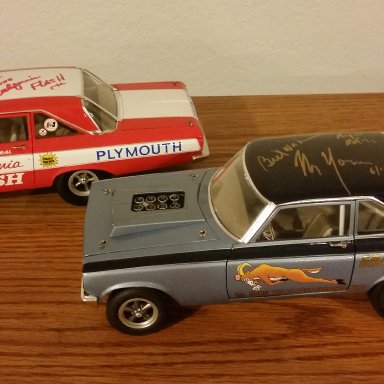 Butch Leal and Mr. Norm signed AWB Drag cars