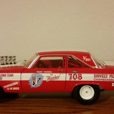 Bud Faubel signed 65' AWB Hemi Dodge Coronet w/ stacks