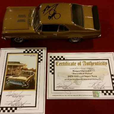 Matthew Berger and Dale Berger Jr. signed Berger 70' Nova