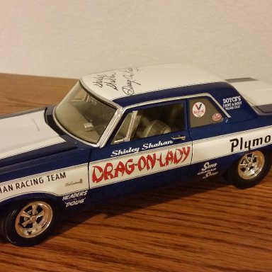 Shirley Shahan Drag-On-Lady signed 65' Belvedere