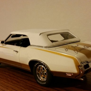 Linda Vaughn signed Hurst Olds 442