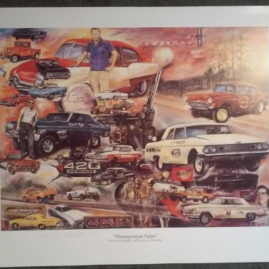 Camp Wheeler Drag Strip Print - "Horsepower Sales" - "Win On Sunday, Sell Cars On Monday"