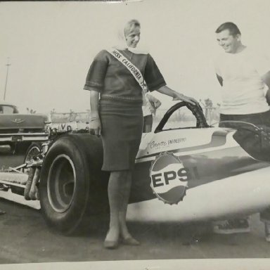 My Dad Gary Essman with Miss California after a win