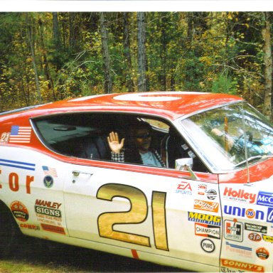 Sybil Scott Taking a few laps in Harlow Reynolds Car