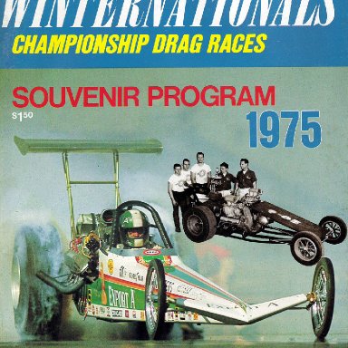 1975 NHRA winternationals program cover