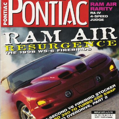 cover of june 1998 issue of pontiac magazine