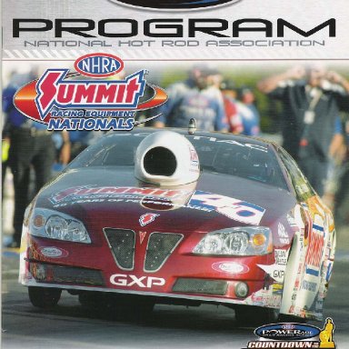 Norwalk NATIONALS Program cover