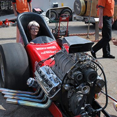 Me doing the initial fireup on the F4 car at March Meet