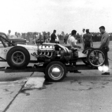 Bob Elic & Howdy Williams from Omaha at Sioux City aiport dragstrip 1960