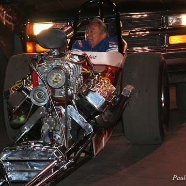 Dave Uyehara in the  "Jim Herbert" car -Cacklefest, 2008 CHRR