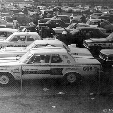 Bill Jenkins,Dave Strickler,Bud Faubel - Staging Lanes 1965 AHRA Winter Nats, Beeline