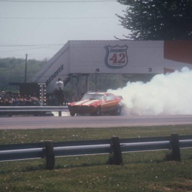 Dale Emery burnout dragway 42 1972 by Todd Wingerter