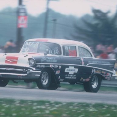 John Harwell 57 chevy that won nationals 1975 dragway 42 photo by Todd Wingerter