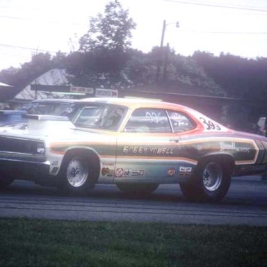 Bobby Yowell dragway 42 at sunset  1972 photo by Todd Wingerter