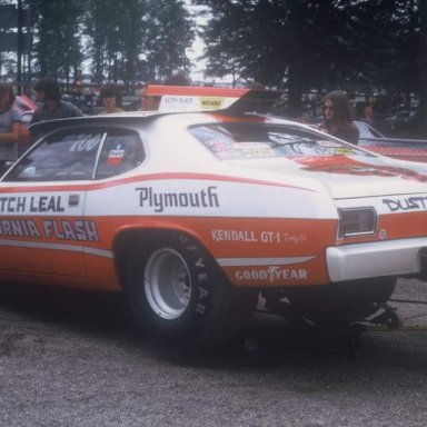 Butch Leal duster 1973 dragway 42  photo by Todd Wingerter