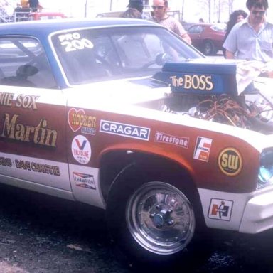 Sox & Martin in the pit Thompson dragway 1974  photo by Todd Wingerter