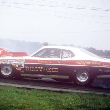 Billy The Kid burnout at 1974 Springnts  photo by Todd  Wingerter