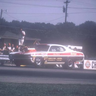 Billy the Kid coming off 1972 IHRA dragway 42  photo by todd Wingerter