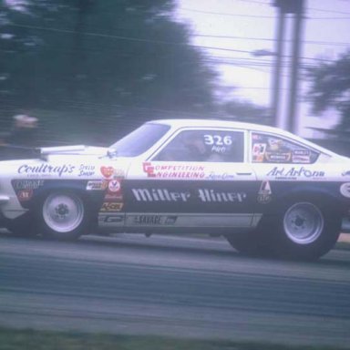 Hiner & Miller burnout at dragway 42 1973  photo by Todd Wingerter