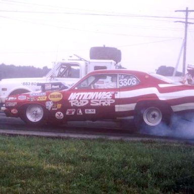 Rod Shop B-A 1974 Springnts  burnout  photo by Todd Wingerter