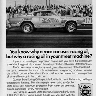 Quaker State Ad - 68 Hemi Cuda