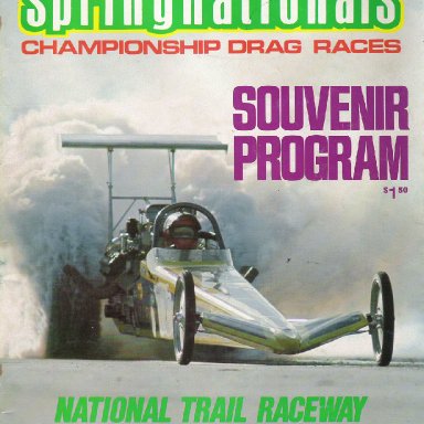 1976 NHRA Springnationals program cover