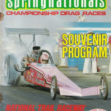 1977 NHRA Springnationals program cover