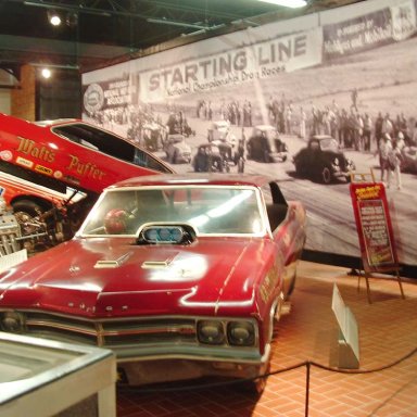 10-13-09 Gilmore Car Museum tour 033 Funny Car Display