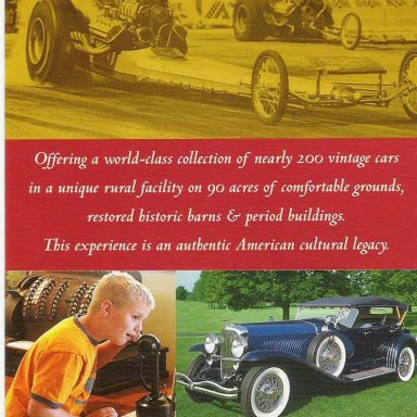 Gilmore car Museum Flyer