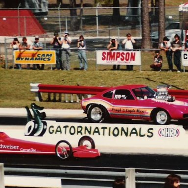 Frank & Linda Maza bb-a vs dragster 1984 Gators