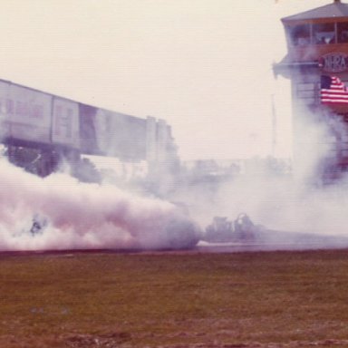 Burnout the way they used to be 1974 INDY