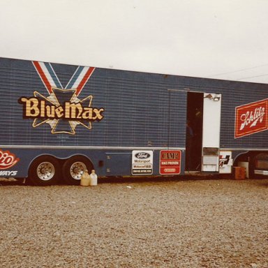 Blue Max Trailer at INDY pit