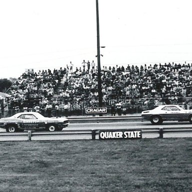 1974 NHRA Spring nts Wyman Barnett vs Jim Kinnett Ss-da Class run