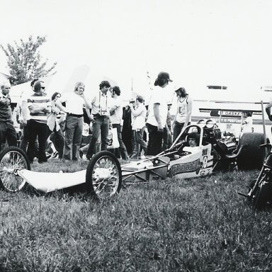 1974 NHRA Springnts Carl Olson in pit