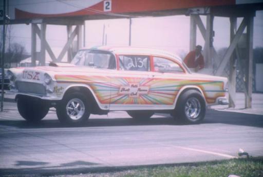 1955 Chevy Gasser Coming Off At Dragway 42 1971 Photo By Todd Wingerter ...