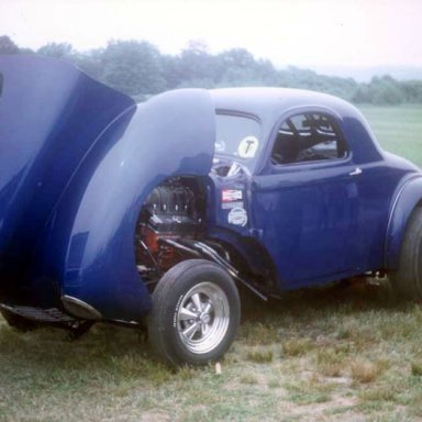 Barb Hamilton C-Gs willys at Quaker city 1969  photo by Todd Wingerter