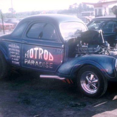 Hot Rod Paradise 41 Willys 1970 Thompson Dragway  photo by Todd Wingerter