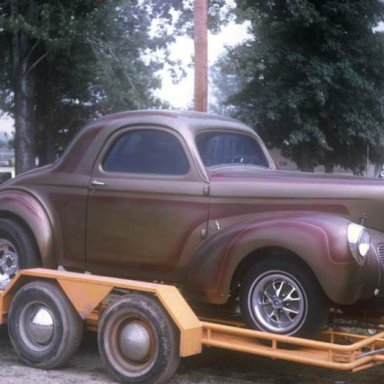 1940 Willys very nice on trailer Dragway 42 1970  photo by Todd Wingerter