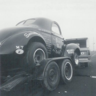 Stone-Woods-Cook "Swindler" A/GS Willys coupe at Irwindale