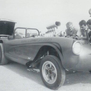 Remsen's Market blown Vette at 1963 Winternationals